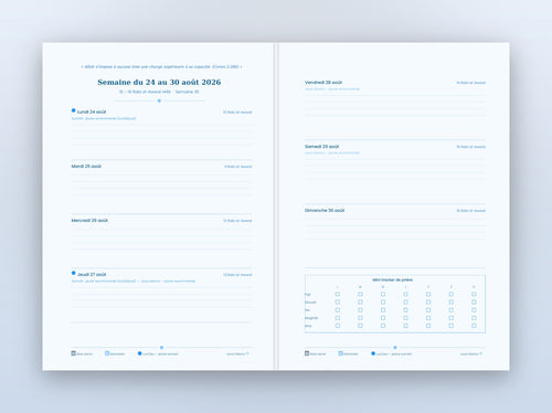 Agenda Musulman 2026-2027 — Bleu Clair